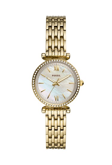 Carlie Mini 28mm Three-Hand Gold-Tone Stainless Steel Watch