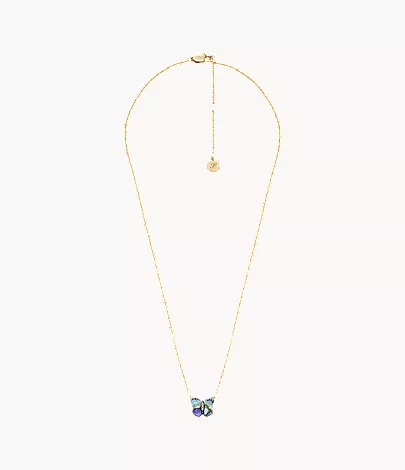 Sutton Butterfly Wings Multicolor Abalone Pendant Necklace - Image 4