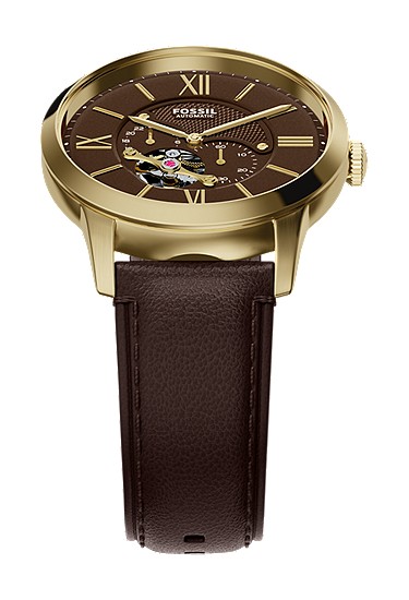 Townsman 44mm Automatic Brown Leather Watch - Image 5