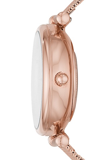 Carlie 35mm Automatic Rose Gold-Tone Stainless Steel Mesh Watch - Image 4