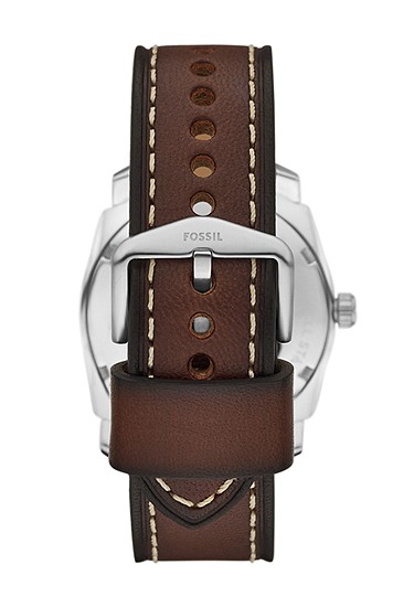 Machine 42mm Three-Hand Date Brown Leather Watch and Bracelet Set - Image 3