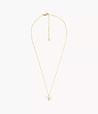 Sutton Radiant Wings White Mother-of-Pearl Butterfly Chain Necklace - Image 5