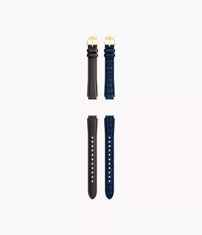 14mm Black and Blue Leather Raquel Strap Set - Image 4
