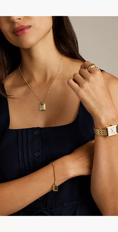 Raquel Gold-Tone Stainless Steel Pendant Necklace - Image 3