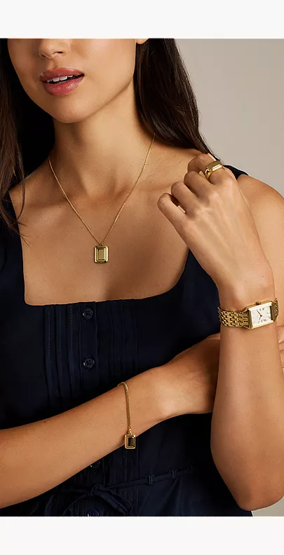 Raquel Gold-Tone Stainless Steel Pendant Necklace - Image 7