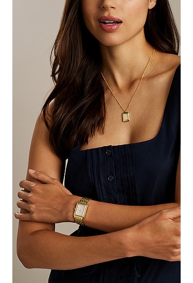 Raquel 23mm Three-Hand Date Gold-Tone Stainless Steel Watch - Image 2