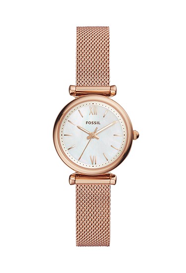 Carlie Mini 28mm Three-Hand Rose Gold-Tone Stainless Steel Watch