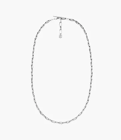 Heritage D-Link Silver-Tone Brass Chain Necklace - Image 4