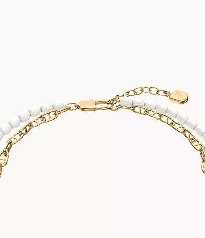 Heritage Pearl D-Link Gold-Tone Brass Multi-Strand Bracelet - Image 4