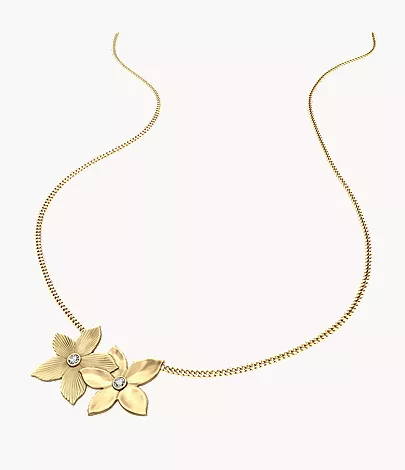 Sutton The Flower Collection Gold-Tone Stainless Steel Pendant Necklace - Image 3