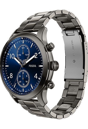 Bennett 45mm Multifunction Gunmetal Stainless Steel Watch - Image 8