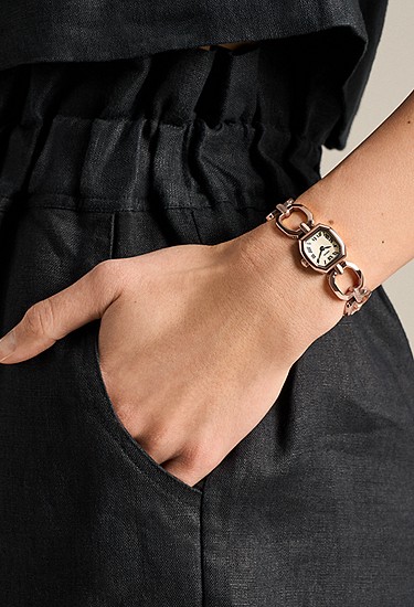 Harlow Mini 20mm Two-Hand Rose Gold-Tone Stainless Steel Watch - Image 2