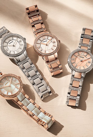 Virginia 30mm Three-Hand Rose Gold-Tone and Horn Acetate Stainless Steel Watch - Image 5