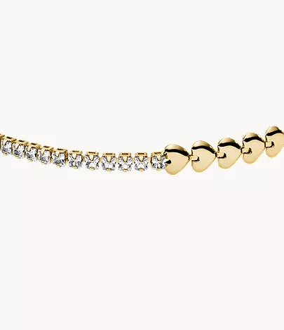 Sutton Love-All Gold-Tone Brass Heart Link Tennis Bracelet - Image 3