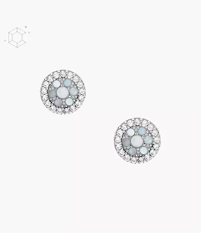Sterling Mother-of-Pearl Sterling Silver Stud Earrings