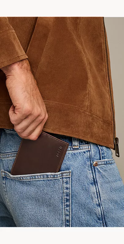 Derrick Leather RFID Bifold with Flip ID Wallet - Image 2