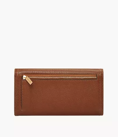 Logan Leather RFID Flap Clutch Wallet - Image 4
