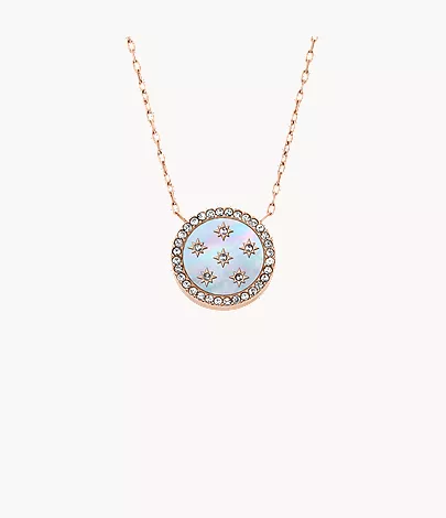 Merrit Northlight Collection Rose Gold-Tone Stainless Steel Pendant Necklace