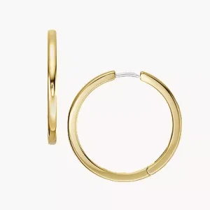 Ellis Essentials Gold-Tone Stainless Steel Hoop Earrings