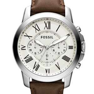 Grant 44mm Chronograph Brown Leather Watch