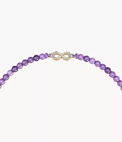 Sutton Mini Moments Purple Beaded Infinity Bracelet - Image 3