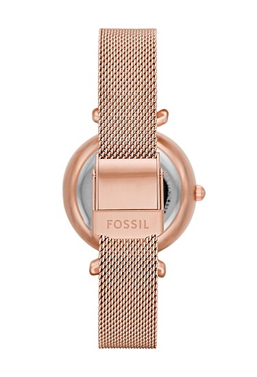 Carlie 28mm Automatic Rose Gold-Tone Stainless Steel Mesh Watch - Image 2