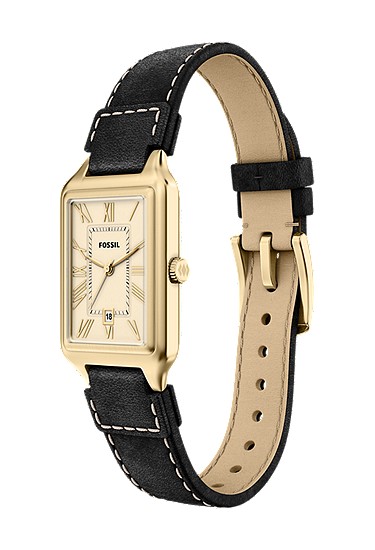 Raquel 23mm Three-Hand Date Black Leather Watch - Image 7