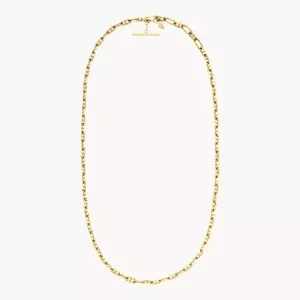 Heritage D-Link Gold-Tone Brass Anchor Chain Necklace