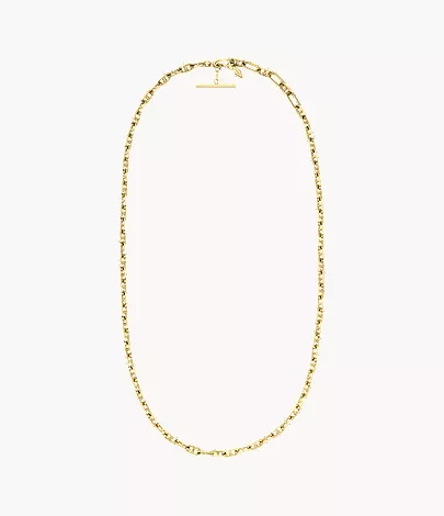 Heritage D-Link Gold-Tone Brass Anchor Chain Necklace