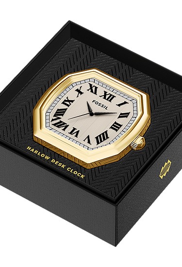 Harlow 80mm Three-Hand Gold-Tone Desk Clock - Image 5