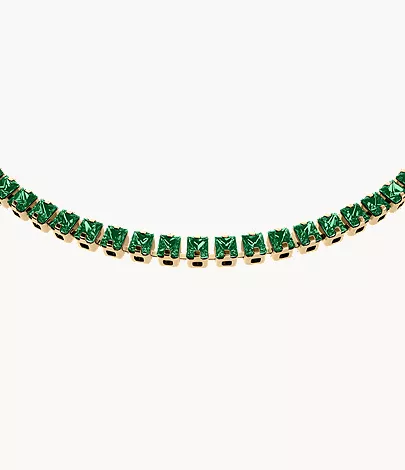 Ellis Pav?? Glitz Gold-Tone Brass Tennis Chain Bracelet - Image 3