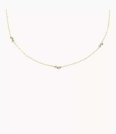 Ellis Toi Et Moi Gold-Tone Brass Station Necklace
