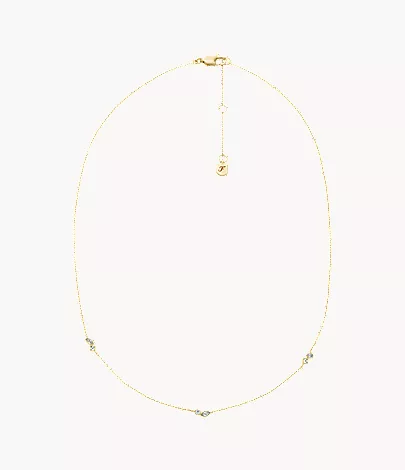 Ellis Toi Et Moi Gold-Tone Brass Station Necklace - Image 4