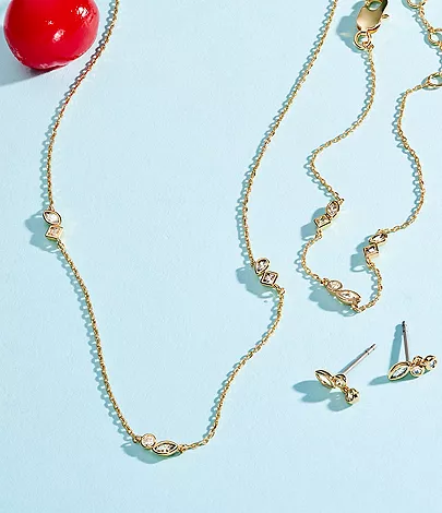Ellis Toi Et Moi Gold-Tone Brass Station Necklace - Image 6