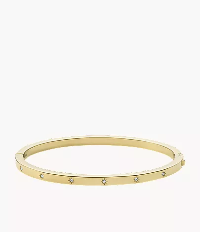 Sadie Shine Bright Gold-Tone Stainless Steel Cuff Bracelet