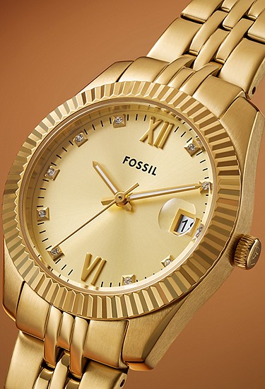 Scarlette 33mm Three-Hand Date Gold-Tone Stainless Steel Watch - Image 5