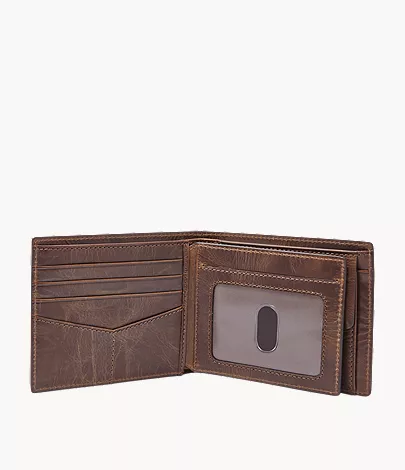 Derrick Leather RFID Large Coin Pocket Bifold Wallet - Image 2
