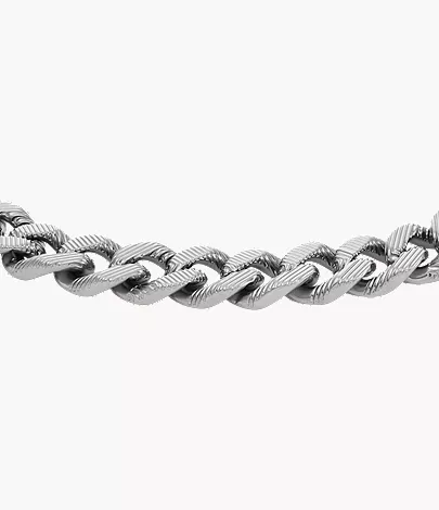 Harlow Linear Texture Chain Stainless Steel Bracelet - Image 2