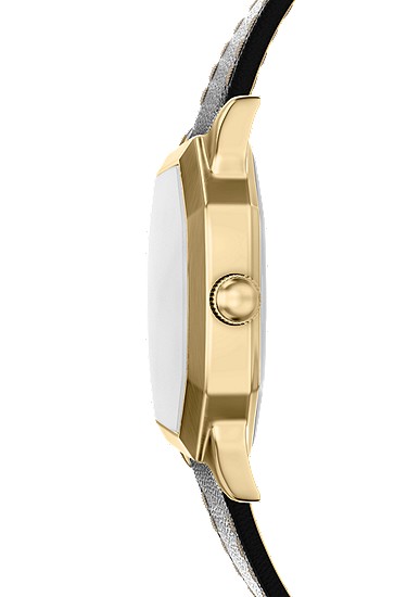 Harlow 33mm Three-Hand Black Leather Watch - Image 4