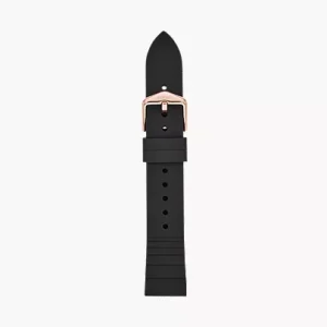 18mm Black Silicone Strap