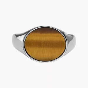 Ellis Signet Collection Brown Tiger's Eye Signet Ring
