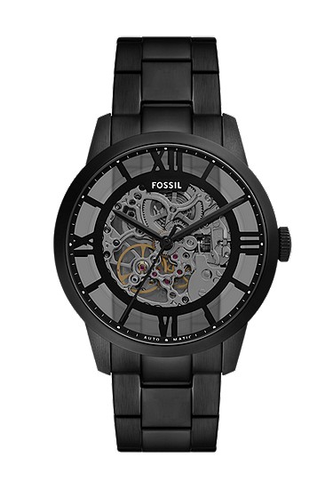 Townsman 44mm Automatic Black Stainless Steel Watch