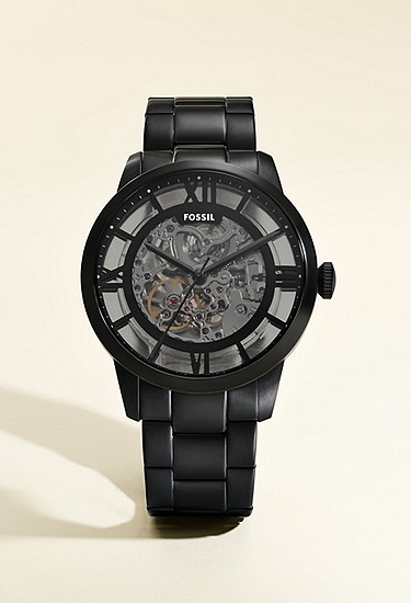 Townsman 44mm Automatic Black Stainless Steel Watch - Image 6