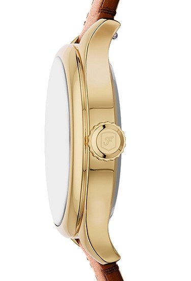 Gilmore 28mm Three-Hand Brown Leather Watch - Image 4