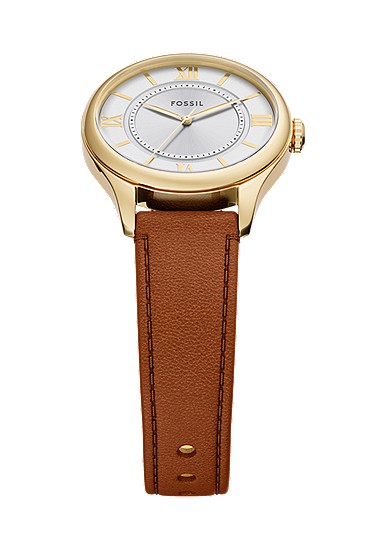 Gilmore 28mm Three-Hand Brown Leather Watch - Image 5