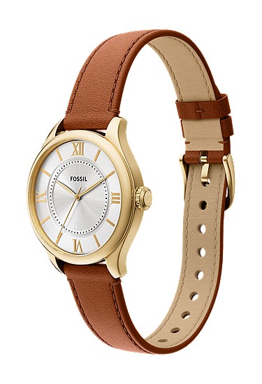 Gilmore 28mm Three-Hand Brown Leather Watch - Image 7