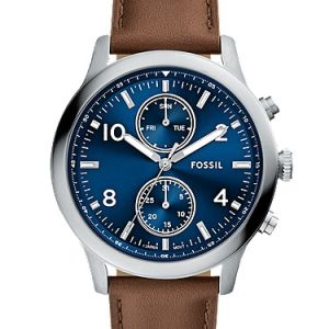 Bennett 45mm Multifunction Brown Leather Watch