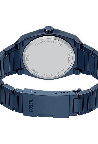 Everett 42mm Three-Hand Navy Stainless Steel Watch - Image 6