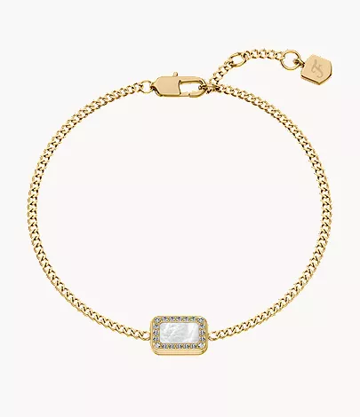 Raquel Glitz White Mother-of-Pearl Station Bracelet