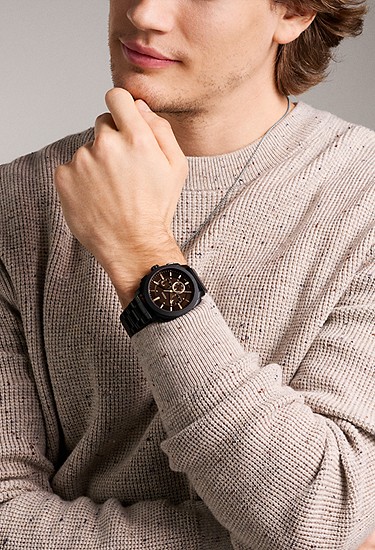 Machine 44mm Chronograph Black Stainless Steel Watch - Image 2